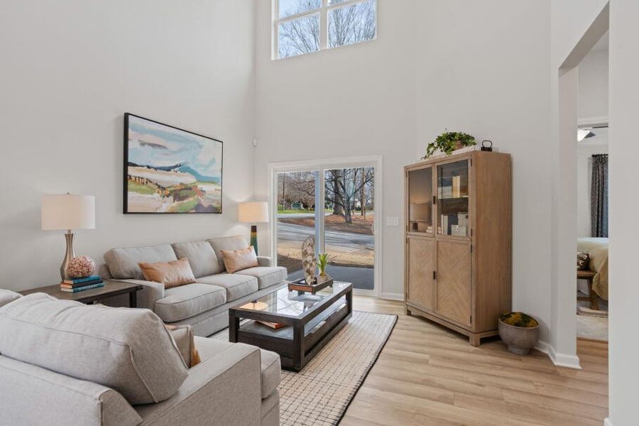 Furnished interior in a model home at East Main Townes in Spartanburg (Image 18).