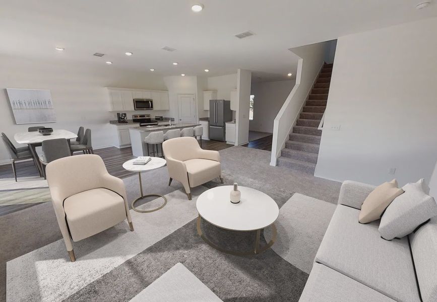 Furnished interior in a model home at The Meadows in Mebane (Image 6).