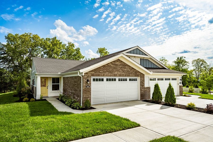 Front exterior of a home in the Villas at Gold Creek community, located in Dawsonville, GA (Image 4).