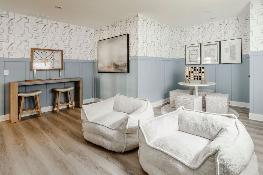 Furnished interior in a model home at Mayes Hall in Davidson (Image 65).