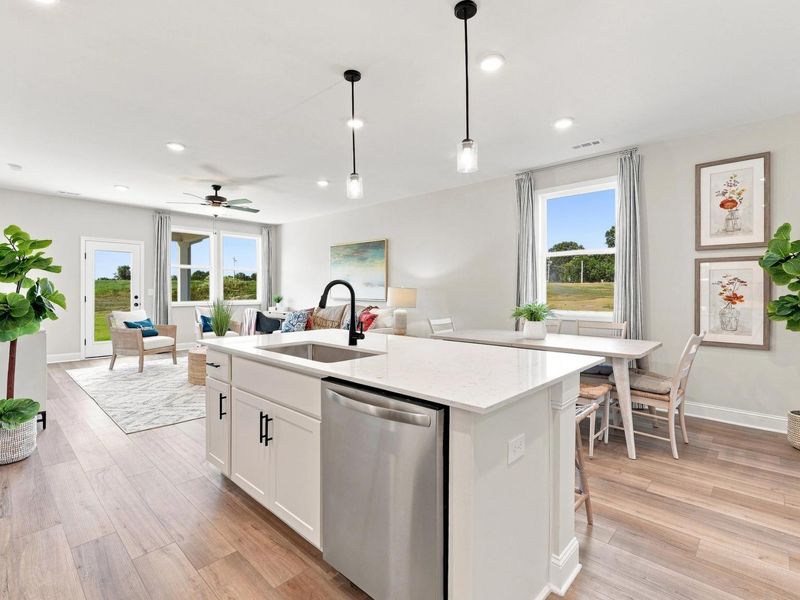 Furnished interior in a model home at Bailey Park in Fayetteville (Image 17).