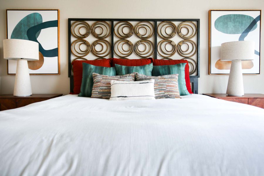 Furnished interior in a model home at Cloverleaf in Austin (Image 43).