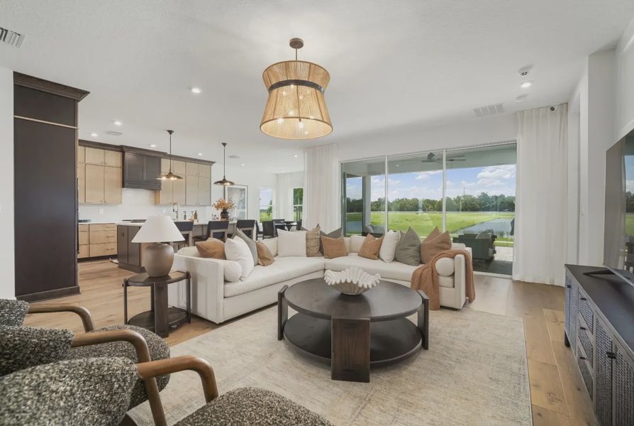 Furnished interior in a model home at Rye Ranch in Parrish (Image 17).