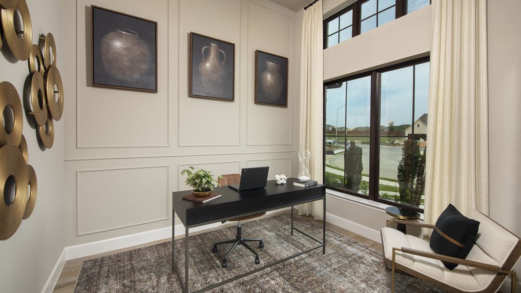 Furnished interior in a model home at Homestead 55' in Schertz (Image 6).