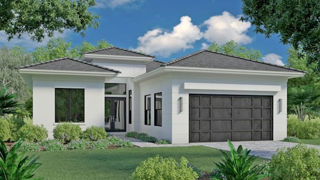Front exterior of a home in the Tesoro Club community, located in Port St. Lucie, FL (Image 5).
