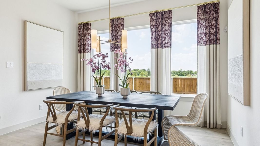 Furnished interior in a model home at The Heights at Uptown in Celina (Image 14).