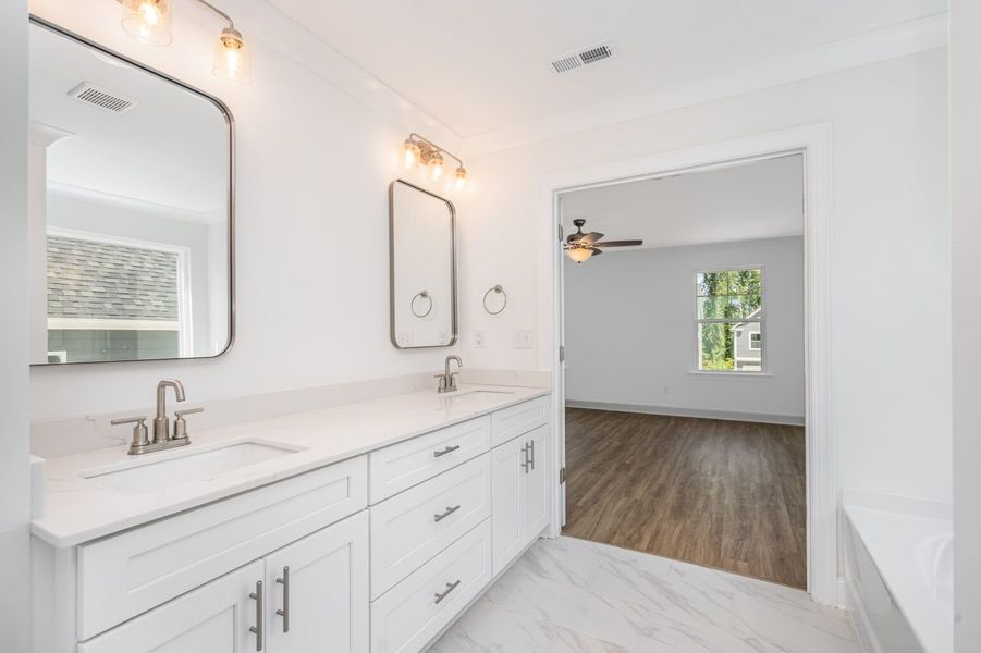 Dual Vanities in Primary Bathroom