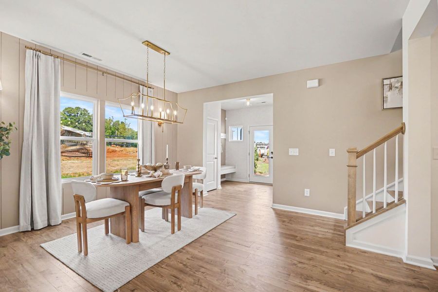 Furnished interior in a model home at Wendell Springs in Wendell (Image 3). Furnished interior in a model home at Wendell Springs in Wendell (Image 3).