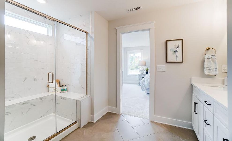 Furnished interior in a model home at Caldwell Forest in Charlotte (Image 6).