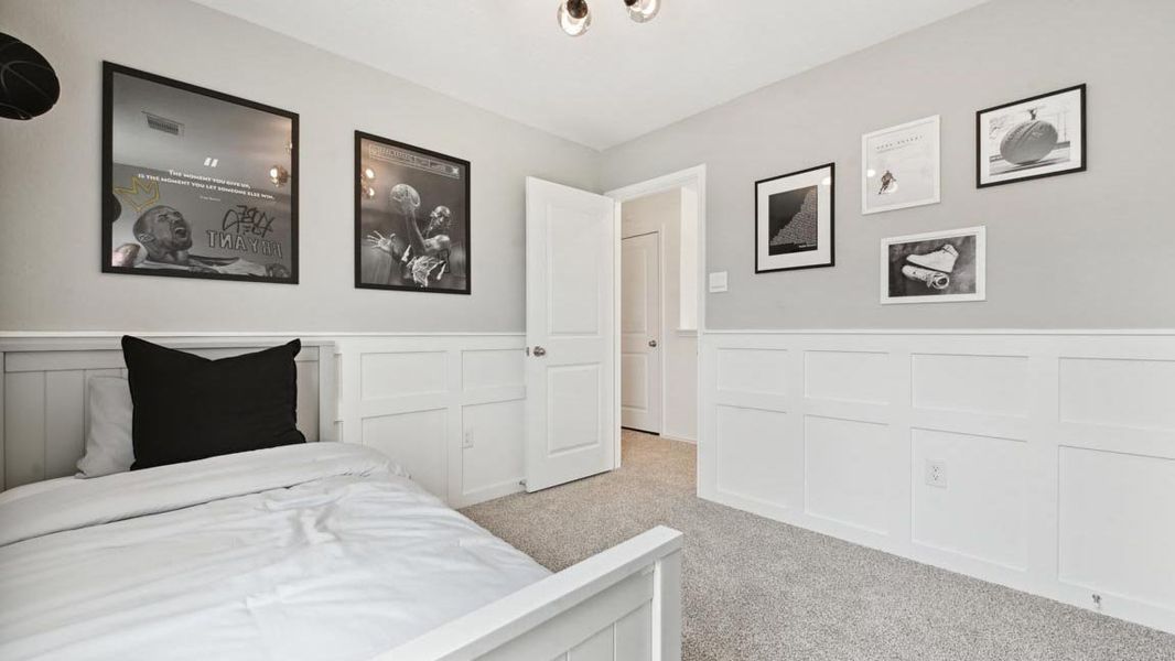 Furnished interior in a model home at The Villas at Legacy Park in Houston (Image 19).