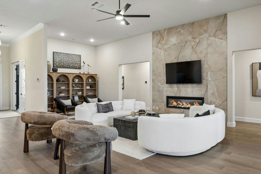 Furnished interior in a model home at Discovery Lakes in Rockwall (Image 7).