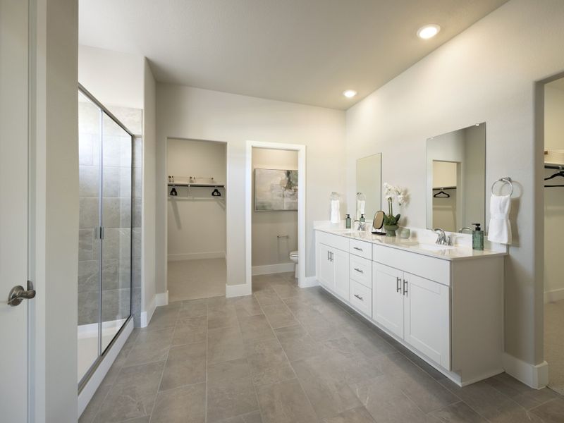 Furnished interior in a model home at Cibolo Hills West - Signature Series in Fort Worth (Image 13).