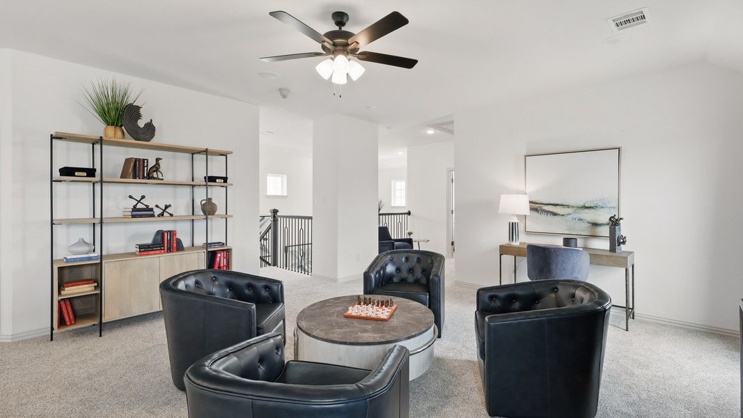 Furnished interior in a model home at Westridge Journey in McKinney (Image 35).