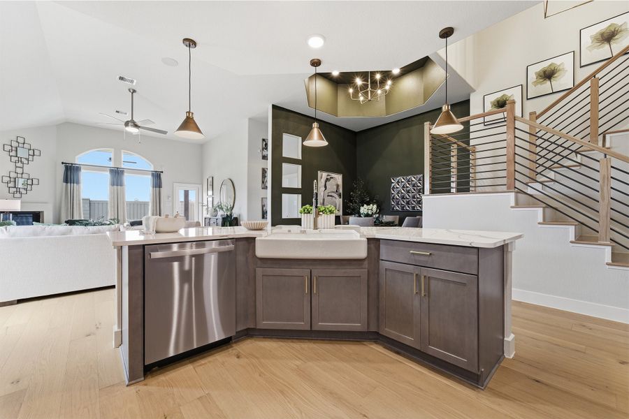 Furnished interior in a model home at Sundance Cove in Crosby (Image 35).