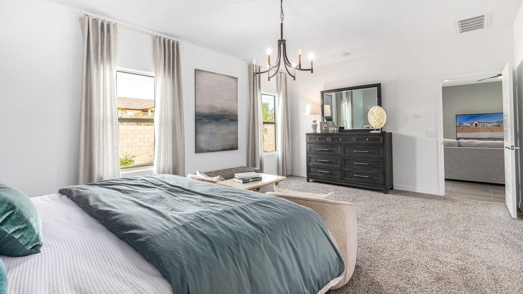 Furnished interior in a model home at Tortolita Trails in Marana (Image 37).