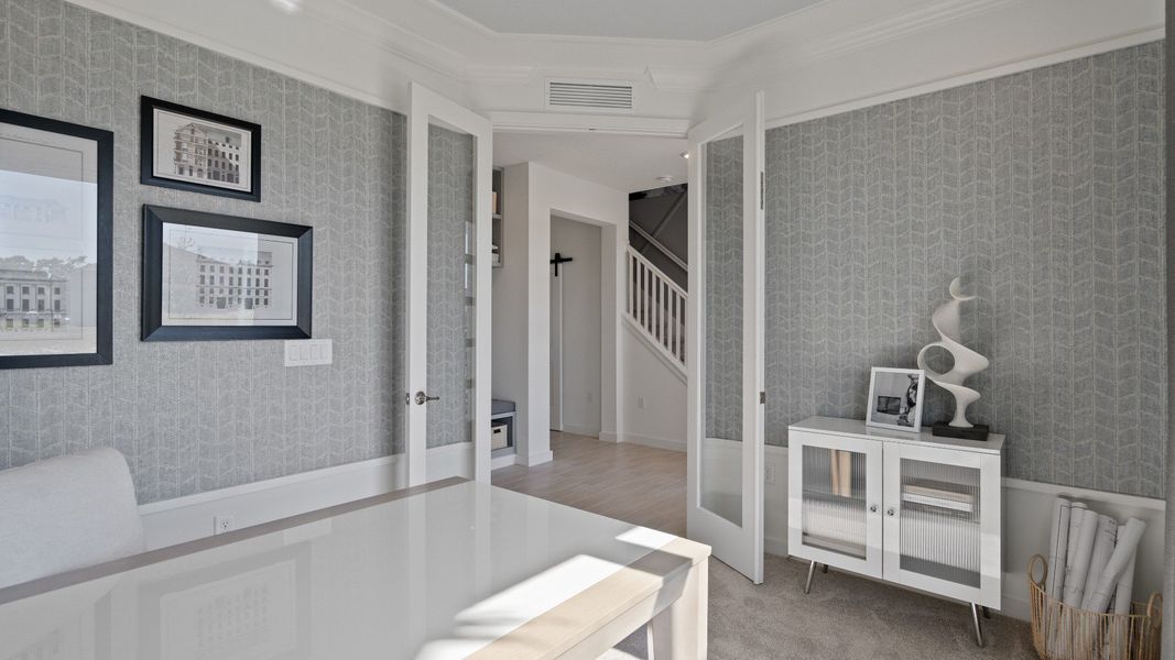 Trinity Place Staged Model Ambersweet Front Office Space by DRB Homes in Saint Cloud FL Trinity Place Staged Model Ambersweet Front Office Space by DRB Homes in Saint Cloud FL