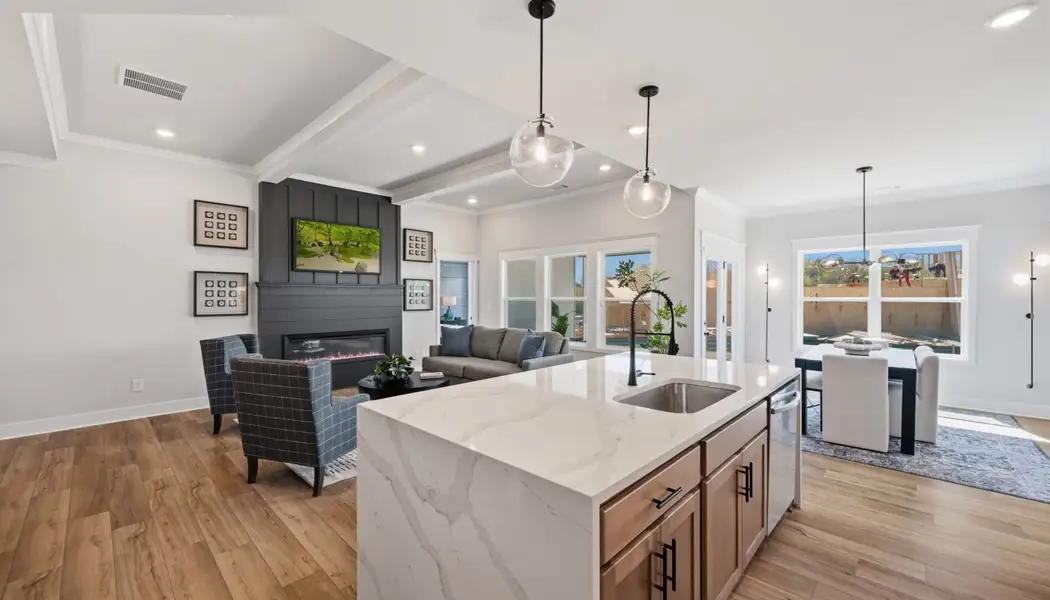 Furnished interior in a model home at Garland Meadows in Cartersville (Image 7).