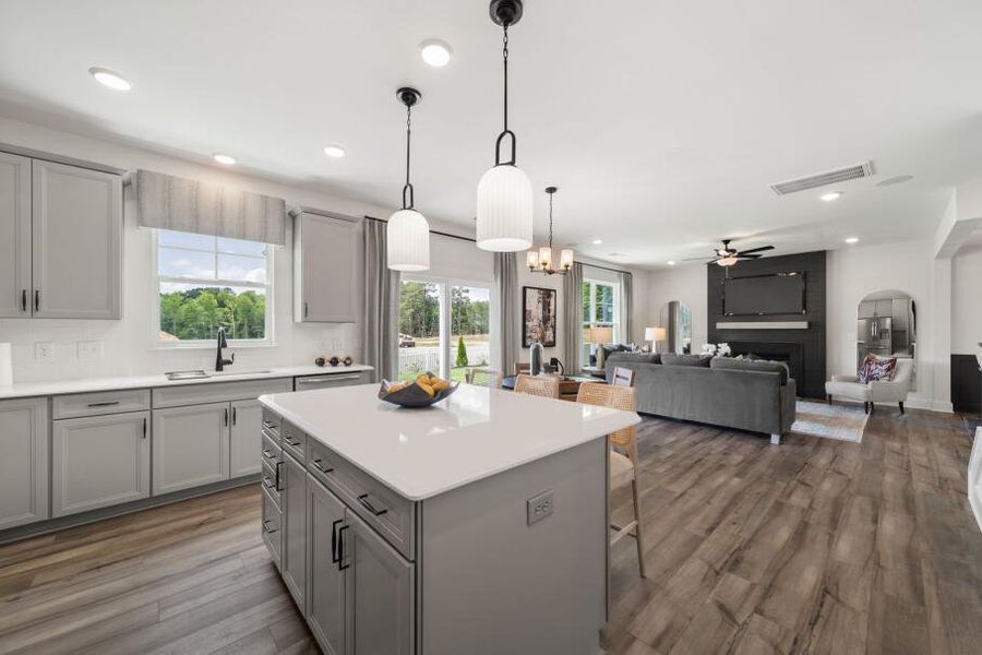 Furnished interior in a model home at Hayes Village in Greensboro (Image 8).