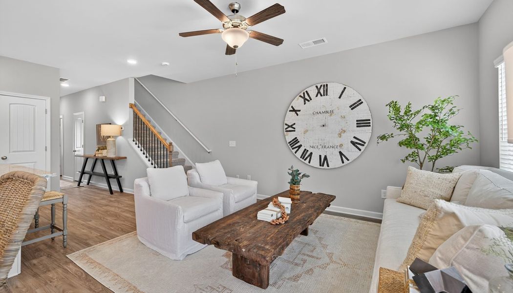 Furnished interior in a model home at The Reserve at Clocktower in Douglasville (Image 17).
