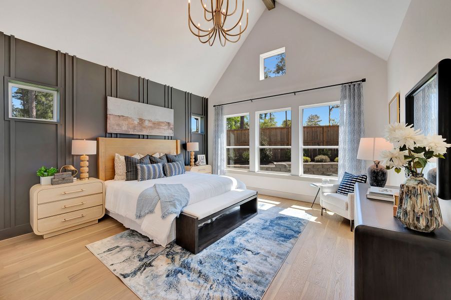 Furnished interior in a model home at The Woodlands Hills - Premier Collection in Willis (Image 21).