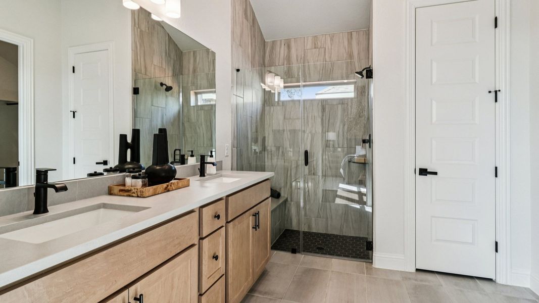 Furnished interior in a model home at Meyer Ranch – Premier in New Braunfels (Image 42).