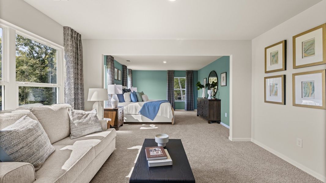 Furnished interior in a model home at Jackson Landing in Jefferson (Image 24).