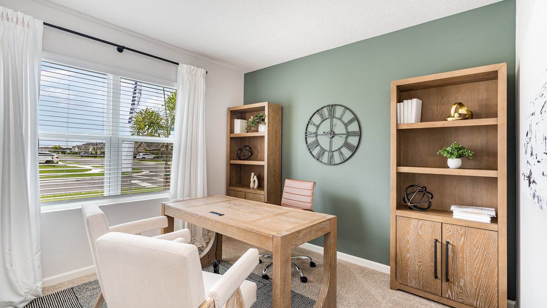Furnished interior in a model home at Okeechobee Spot Lots in Okeechobee (Image 10).