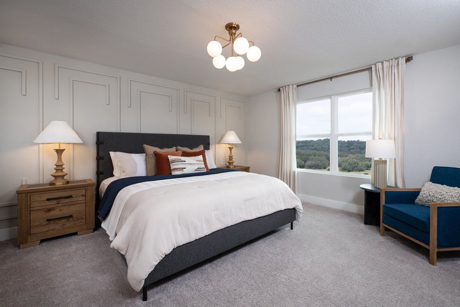 Furnished interior in a model home at Cannon Ranch in Dripping Springs (Image 9).