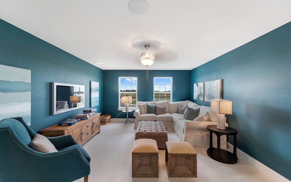 Furnished interior in a model home at Cloud Country in New Braunfels (Image 9).