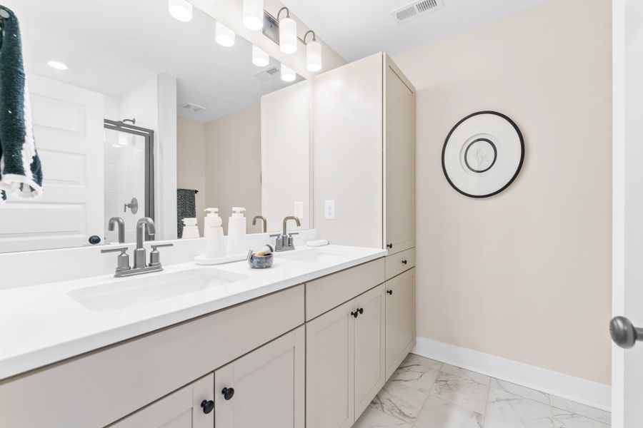 Furnished interior in a model home at Victor Park in Greer (Image 4).