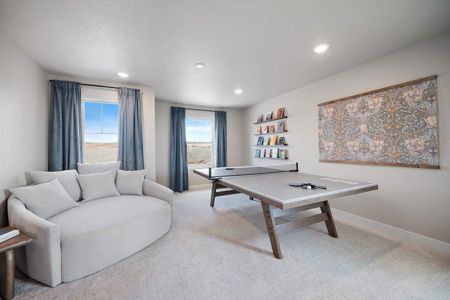 Furnished interior in a model home at Trails at Aspen Ridge-3 in Colorado Springs (Image 30). Furnished interior in a model home at Trails at Aspen Ridge-3 in Colorado Springs (Image 30).