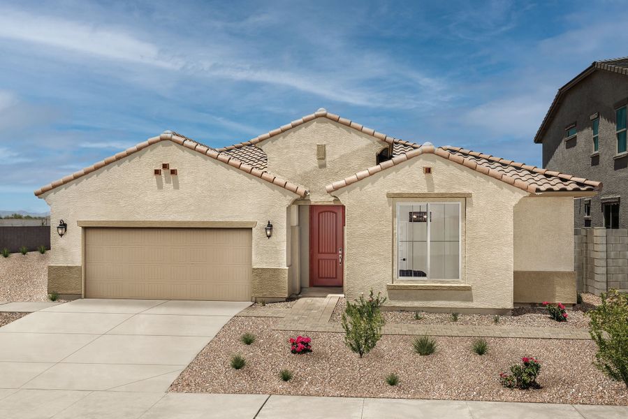 Front exterior of a home in the Sunrise - Peak Series community, located in Surprise, AZ (Image 3).