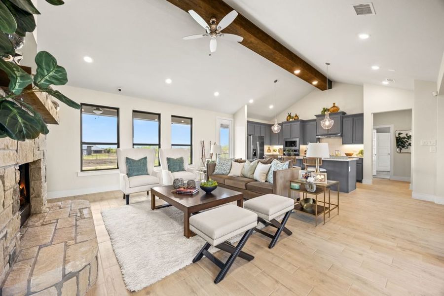 Furnished interior in a model home at Carrera Ranch in Waxahachie (Image 8). Furnished interior in a model home at Carrera Ranch in Waxahachie (Image 8).