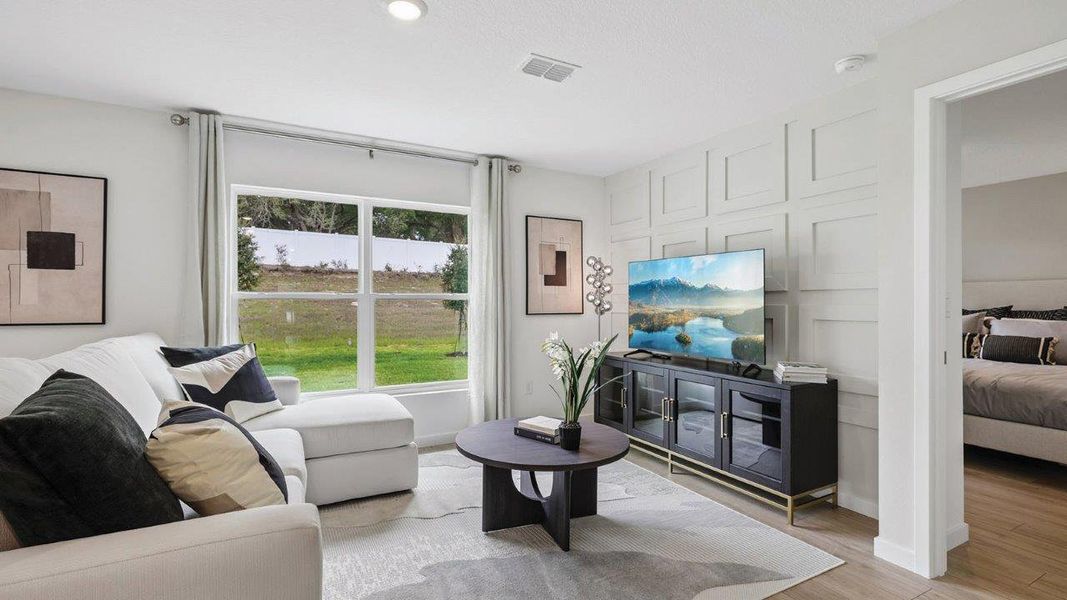 Furnished interior in a model home at Boulevard Oaks in Lady Lake (Image 6). Furnished interior in a model home at Boulevard Oaks in Lady Lake (Image 6).