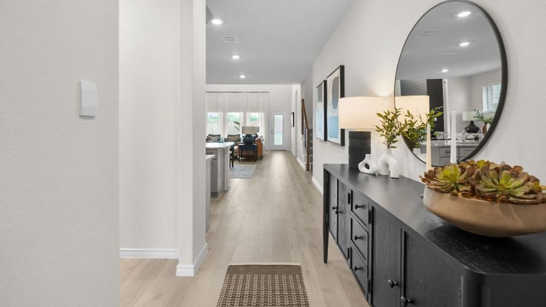 Furnished interior in a model home at The Landing at Hidden Lakes in McKinney (Image 7).