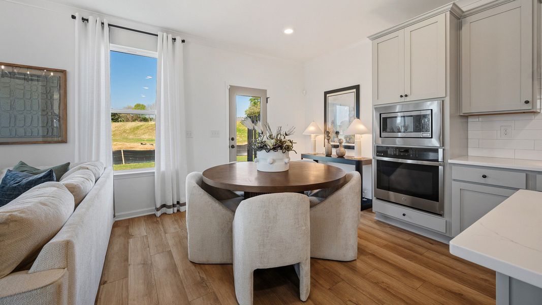 Dining area with access to rear entry