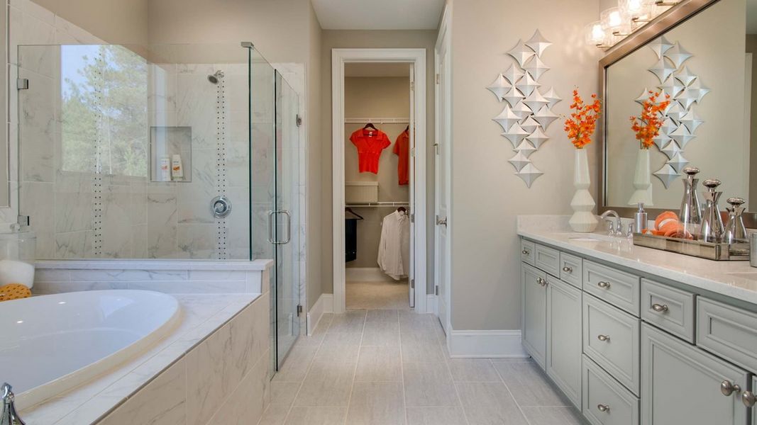 Furnished interior in a model home at The Ponds in Summerville (Image 6).