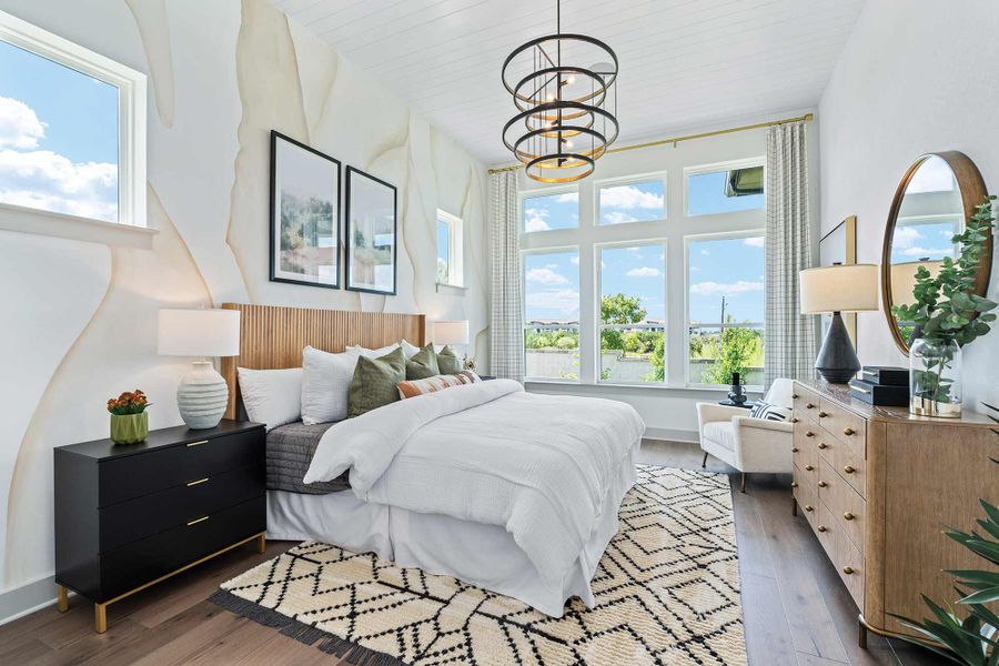 Furnished interior in a model home at Kissing Tree – Spruce Series in San Marcos (Image 9).