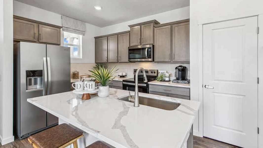 Furnished interior in a model home at Arcadia in Denver (Image 18).