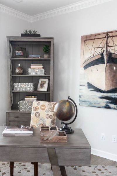 Furnished interior in a model home at The Gables in Moyock (Image 7).