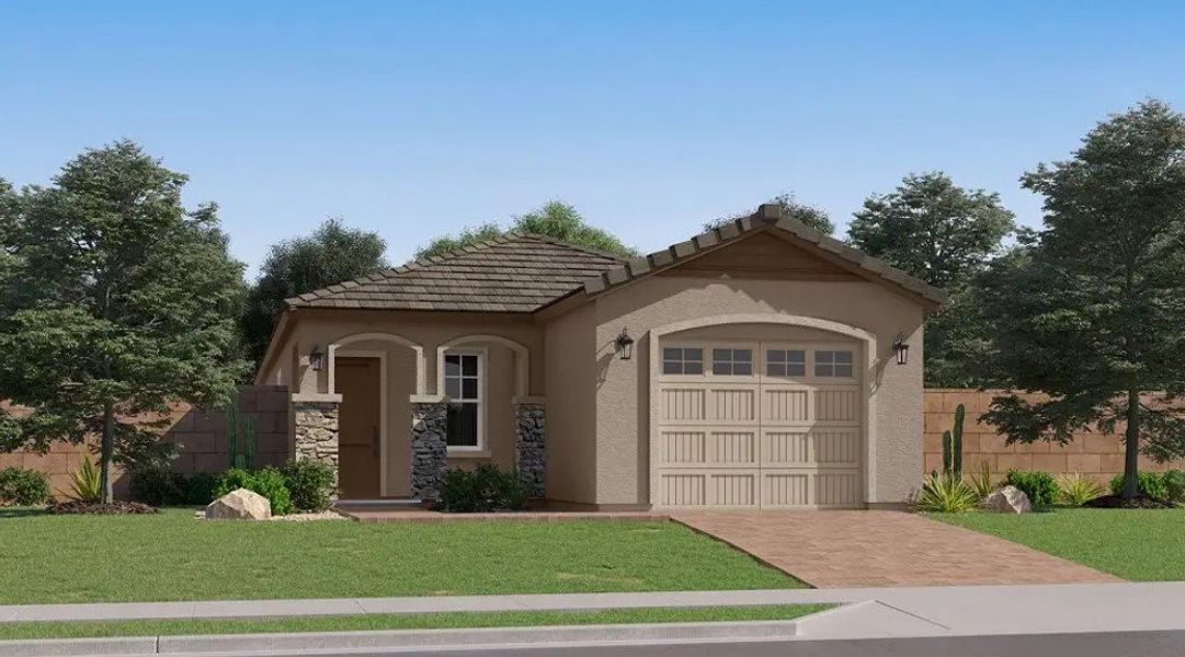 Front exterior of a home in the Blossom Rock community, located in Apache Junction, AZ (Image 13).