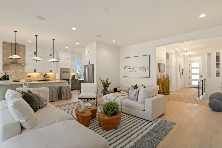 Furnished interior in a model home at RainDance in Windsor (Image 11).