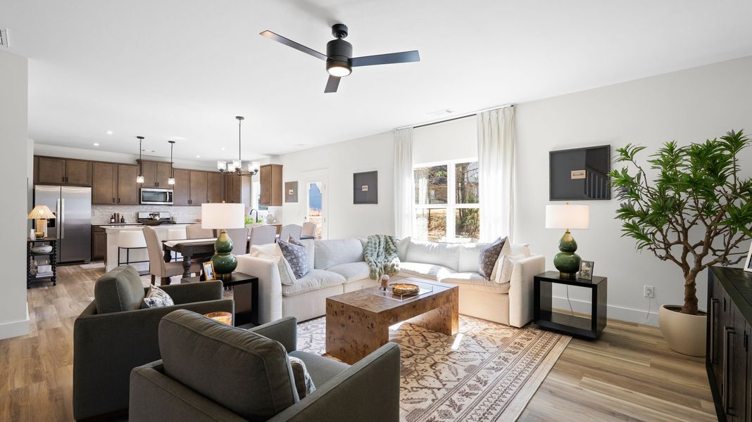 Furnished interior in a model home at Hawks Landing in Apison (Image 23).