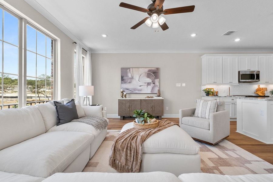 Furnished interior in a model home at Friedrich Hill in San Antonio (Image 30).