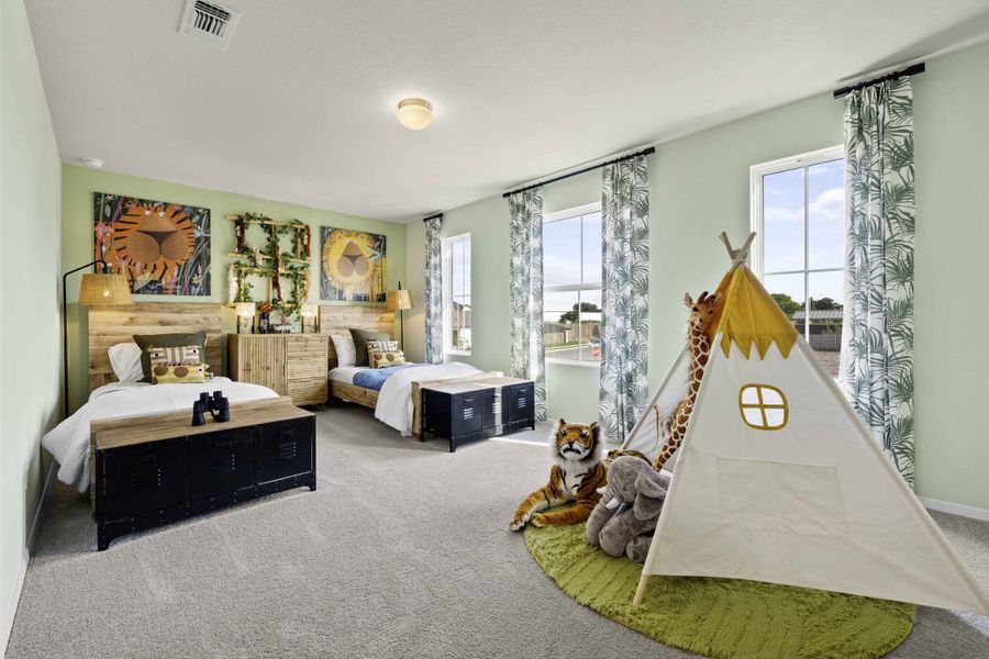 Furnished interior in a model home at Edgebrooke in Pflugerville (Image 27).