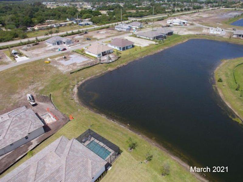 Aerial view of the Bent Pine Preserve community in Vero Beach, FL, showing layout and nearby surroundings (Image 40).