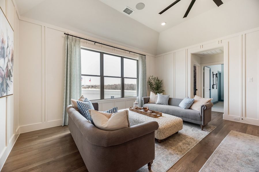 Furnished interior in a model home at Park Place - 80' Lots in Prosper (Image 40).