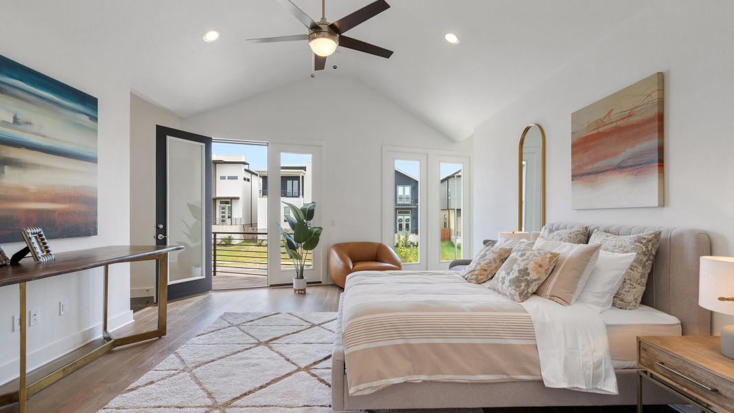 Furnished interior in a model home at Agave in Austin (Image 10).