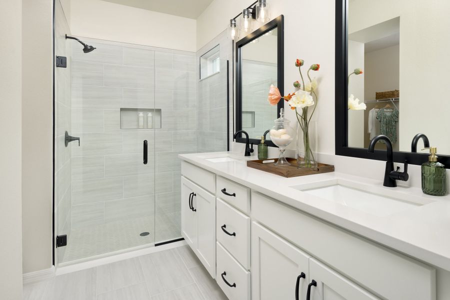 Furnished interior in a model home at Waterset Bungalow Series in Apollo Beach (Image 31).