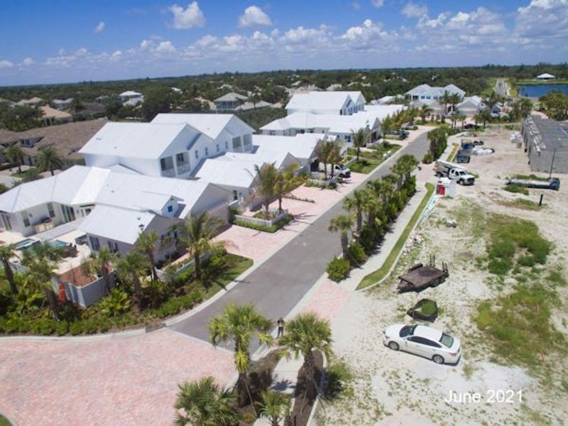 Aerial view of the The Strand community in Vero Beach, FL, showing layout and nearby surroundings (Image 36).
